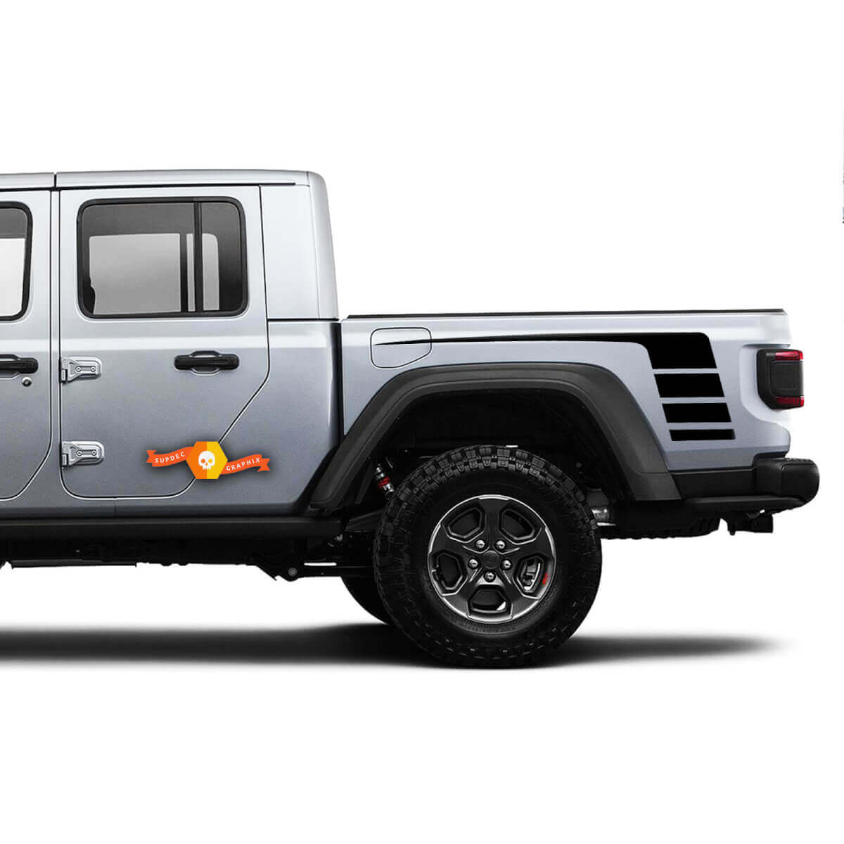 Sticker sticker grafische vinyl achterzijde bed strepen voor Jeep Gladiator JP 2019 2020 2021
