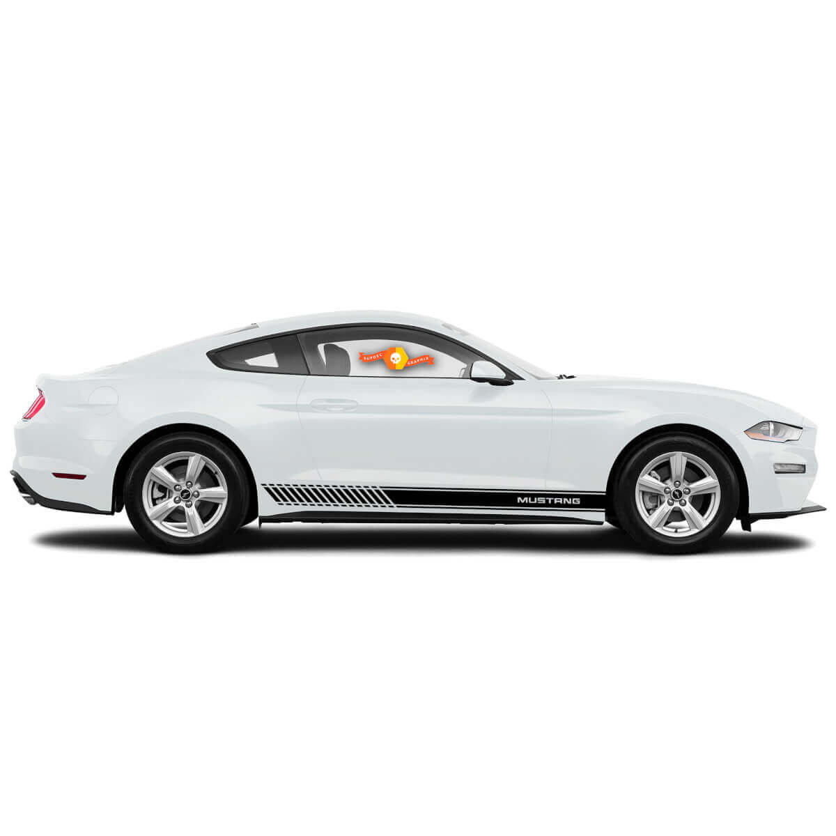 Vinyl Decals met Race Stijl Zijkstrepen voor Musclecar Mustang 2005-2020