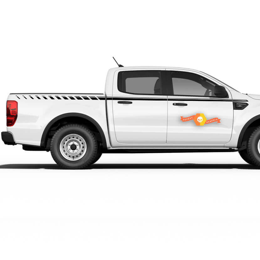 2019 Ford Ranger Stripes Stickers Decals UPROAR Side Body Vinyl Grafisch Accent Kit
