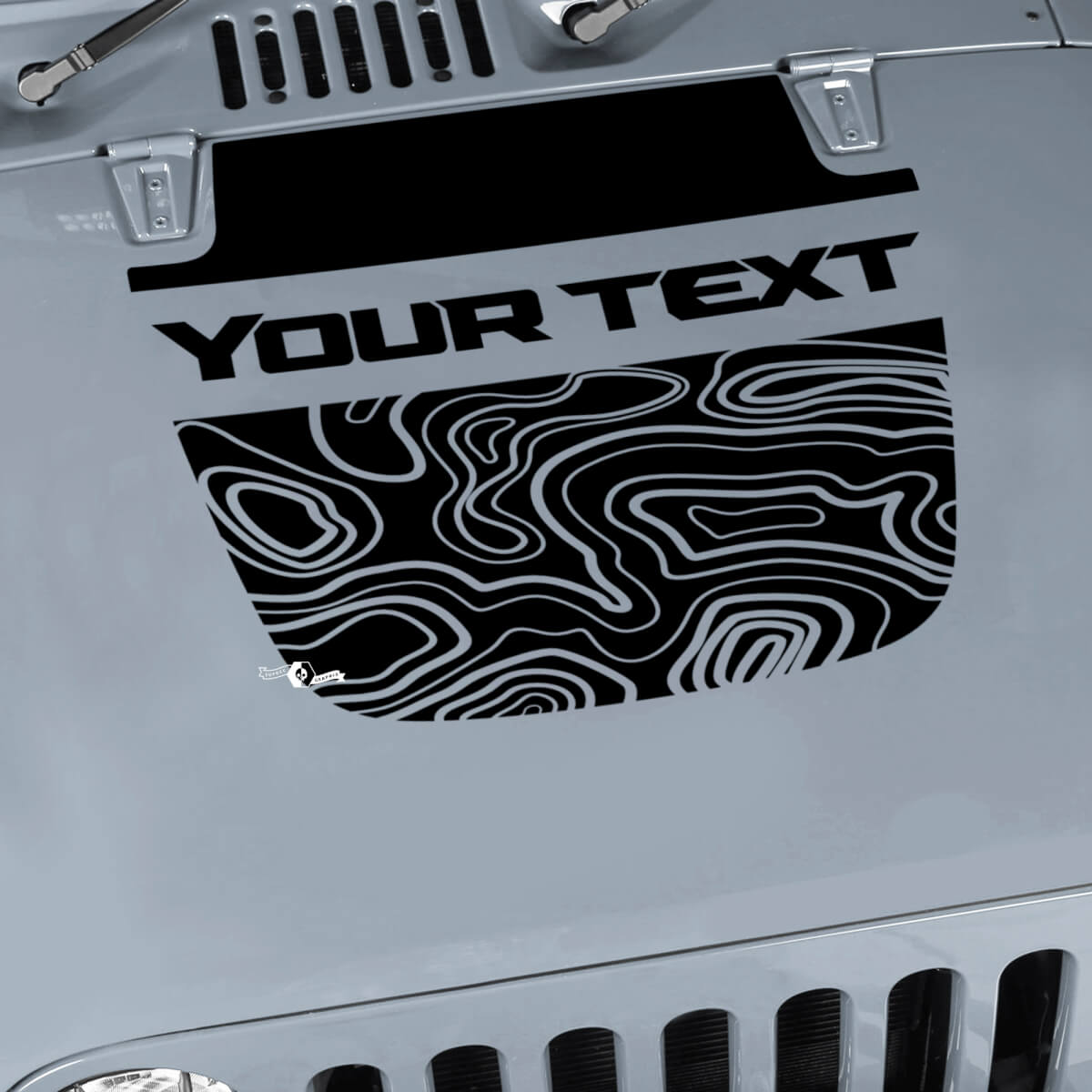 Jeep Wrangler grafische kit Vinyl Wrap Sticker sticker Blackout Contour kaart Hood split stijl sticker sticker

