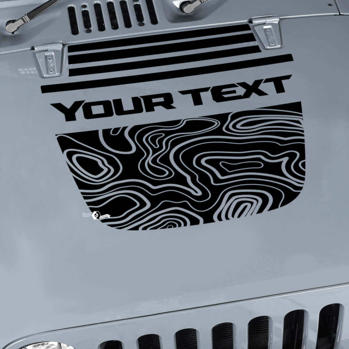 Contourkaart Motorkap Vinyl Wrap Sticker Decal voor Jeep Wrangler