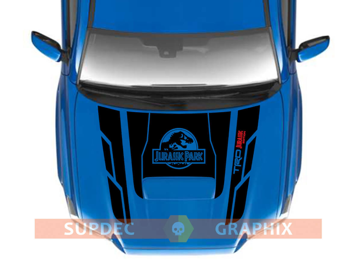 Jurassic Park-geïnspireerde TRD-stijl motorkapsticker voor Toyota Tacoma 2016-2021