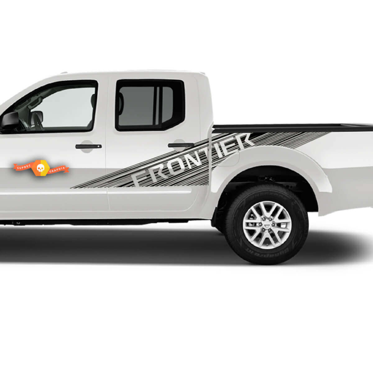 Frontier Letterstrips Stijl Zijdelings Vinyl Decal Kit voor Nissan Frontier
