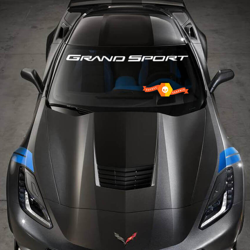 Grand Sport voorraam vinyl decal voor Chevy Corvette