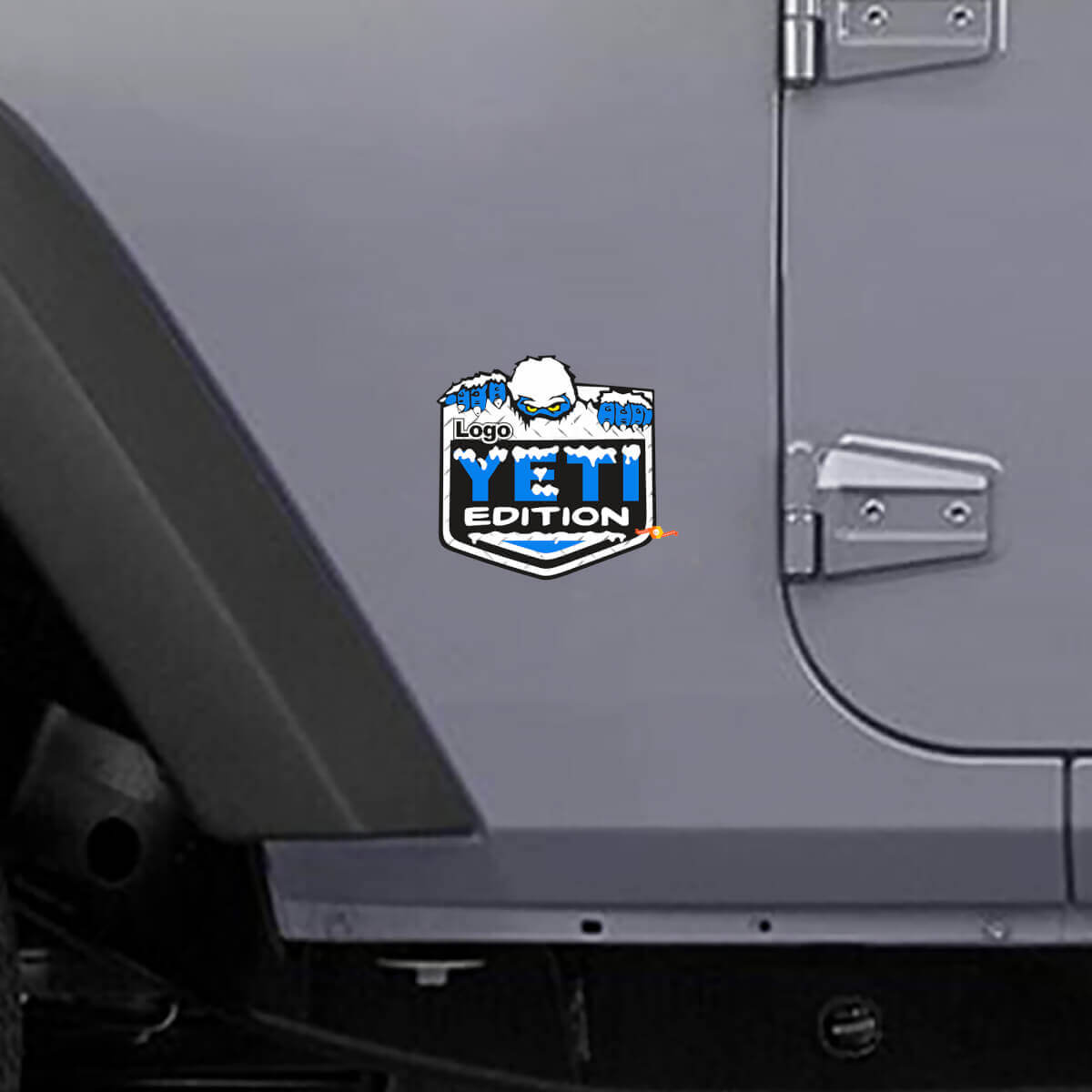 Custom Logo Yeti Edition Zijkant Vinyl Stickerset voor Jeep Wrangler Rubicon
