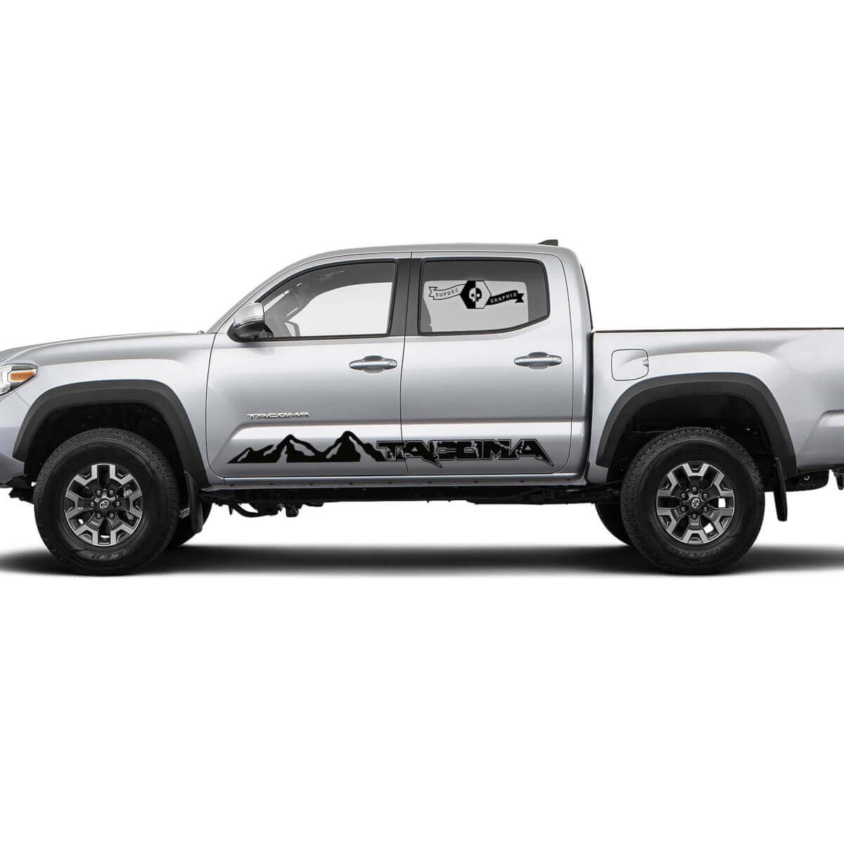 Paar strepen voor Tacoma Side Rocker Mountains power truck Style Panel Vinyl Stickers Sticker geschikt voor Toyota Tacoma
