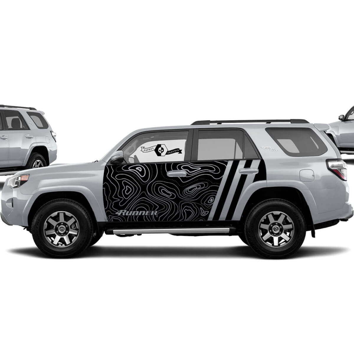 Toyota 4Runner TRD grafische sticker sticker 4Runner overzichtskaart zijdeur Vinyl stickers Stickers Wrap Splash
