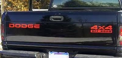 4x4 Off Road Achterklep Vinyl Decal Set voor Dodge Ram 1500 2500 Dakota