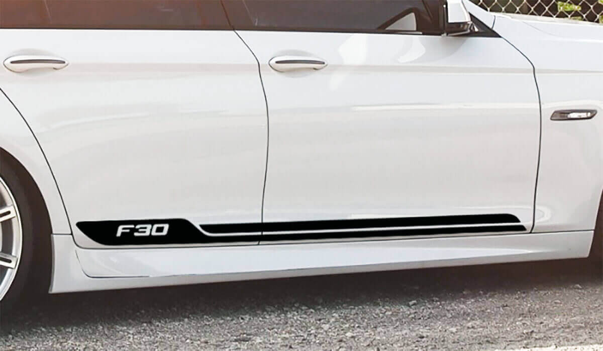 BMW strepen vinyl carrosserie Deuren sticker logo bmw F30 F36 F32 serie
