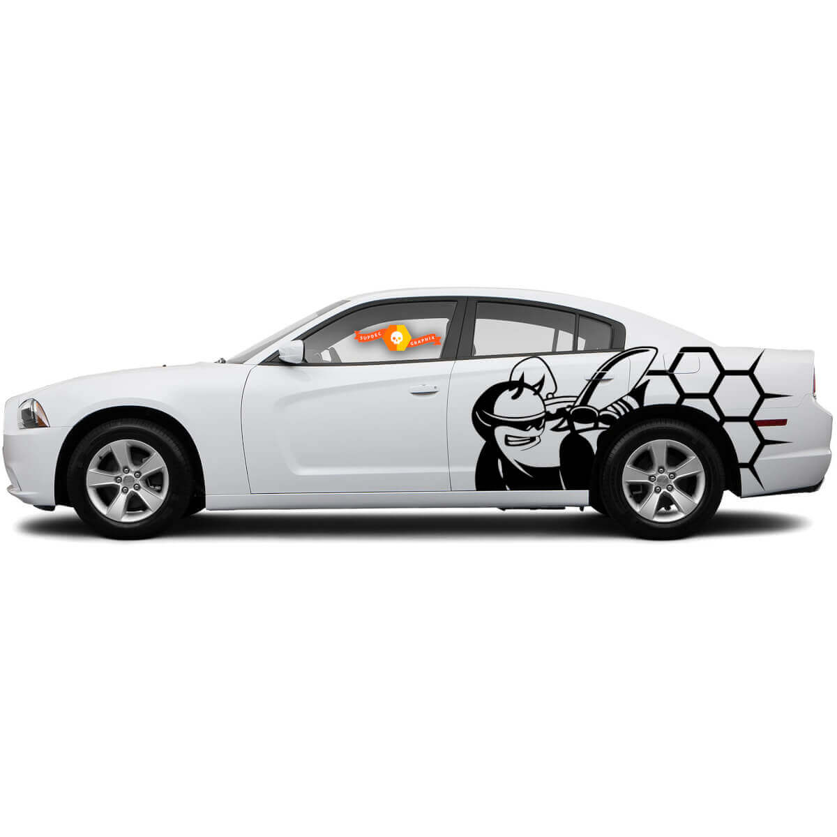 Scat Pack honingraat zijvinylstickers set voor Dodge Challenger Charger
