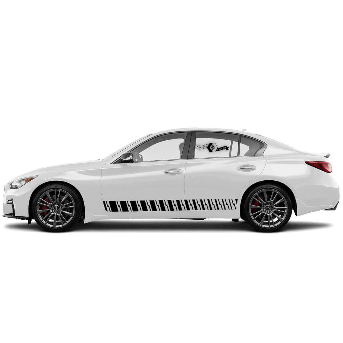 Geometrische streep decal zijruiten sticker 2 voor INFINITI Q50 Q60