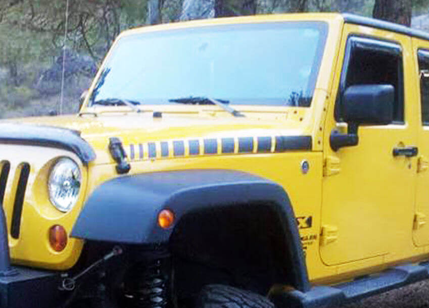 Strobe Zijkap Strepen Vinyl Decal Set voor Jeep Wrangler