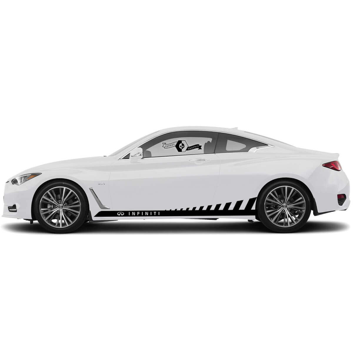 Paar Decal Sticker Zijdeur Klassieke Streep voor INFINITI Q50 Q60
