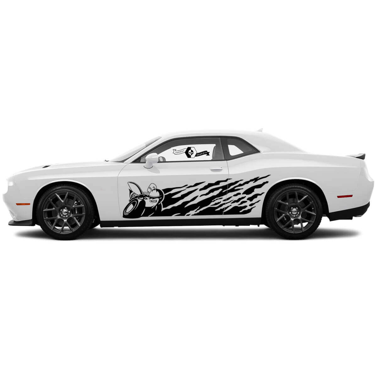 Scat Pack Moddersplash Zijdeur Vinyl Decal Sticker voor Dodge Charger