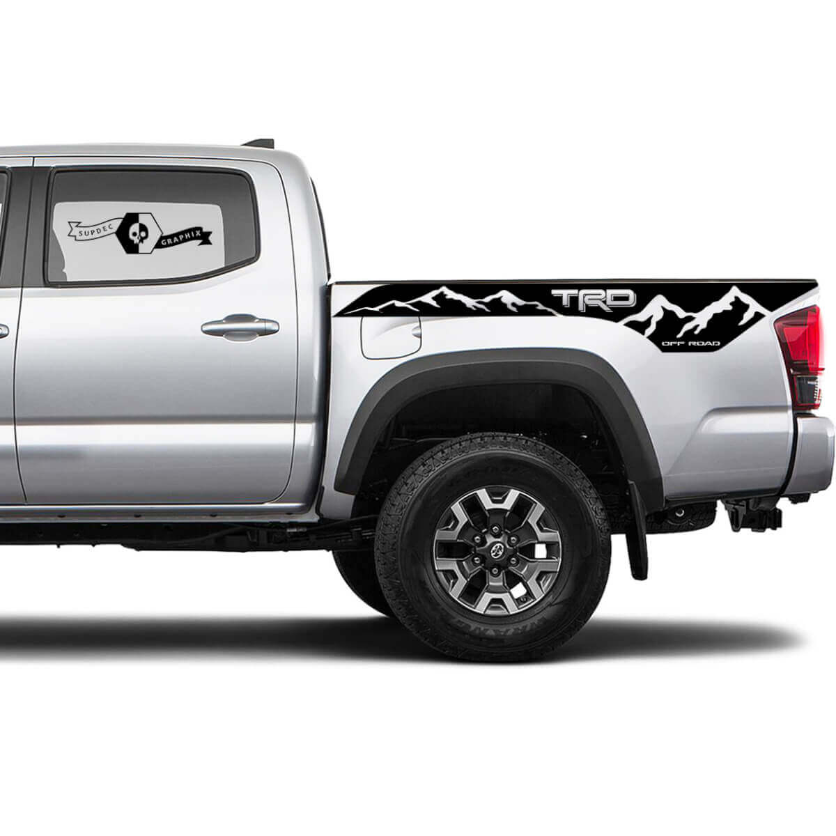 TRD 4x4 Off-Road Bergen BedSide Side Vinyl Stickers Decal passen op Toyota Tacoma Tundra alle jaren #11
