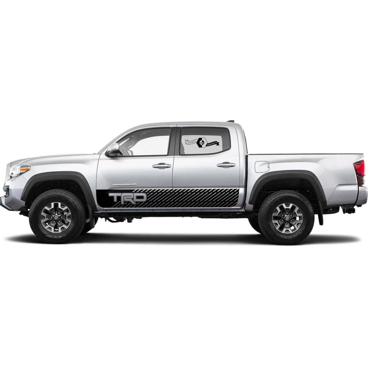 TRD offroad Lines Rocker Panel BedSide Side Vinyl Stickers Decal passend voor Toyota Tacoma Tundra alle jaren

