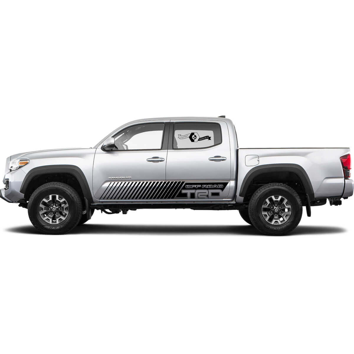 TRD offroad Lines Rocker Panel BedSide Side Vinyl Stickers Decal passend voor Toyota Tacoma Tundra alle jaren 2
