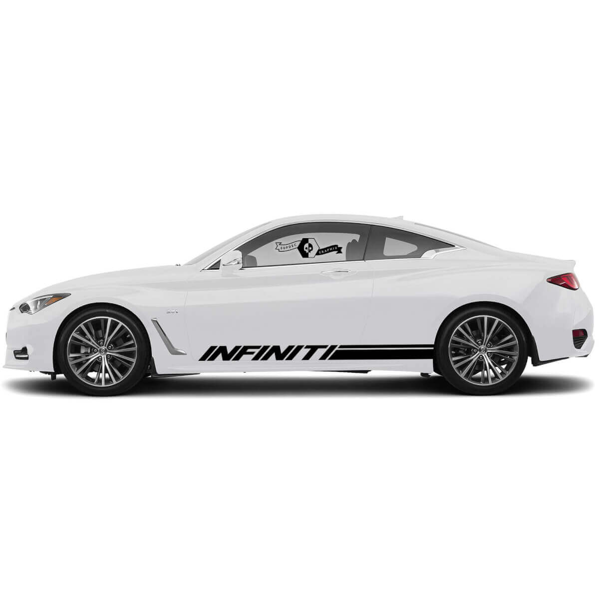 Paar Decal Sticker Zijdeur Rocker Panel Streep voor INFINITI Q50 Q60
