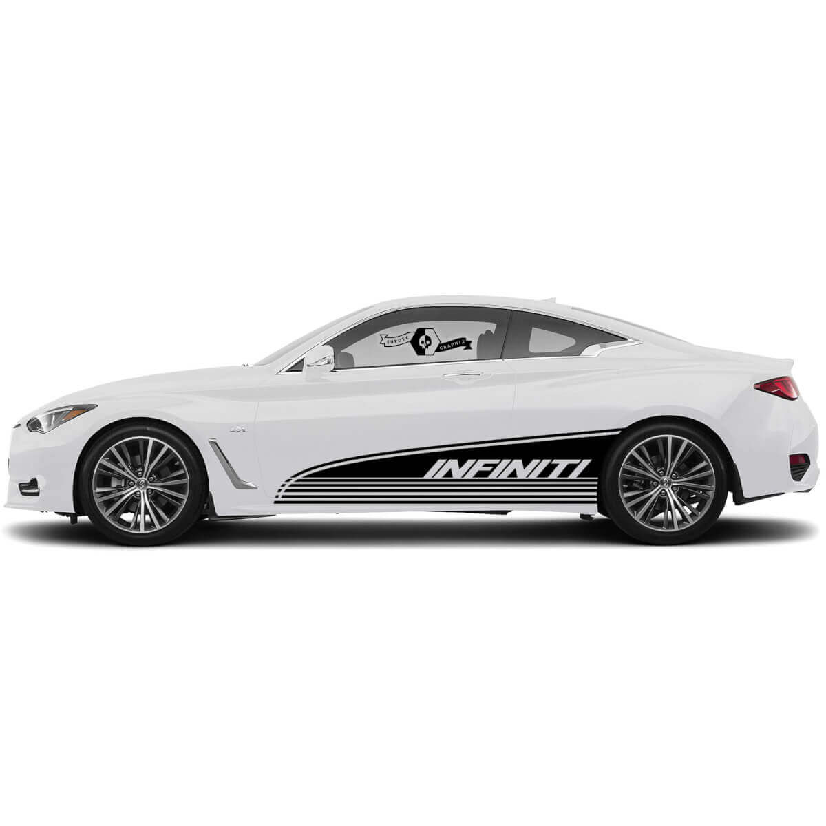 Onderdeel Onderste Accent Deurstrook Zijdecal Perspectiefsticker Deurstrook voor INFINITI Q50 Q60

