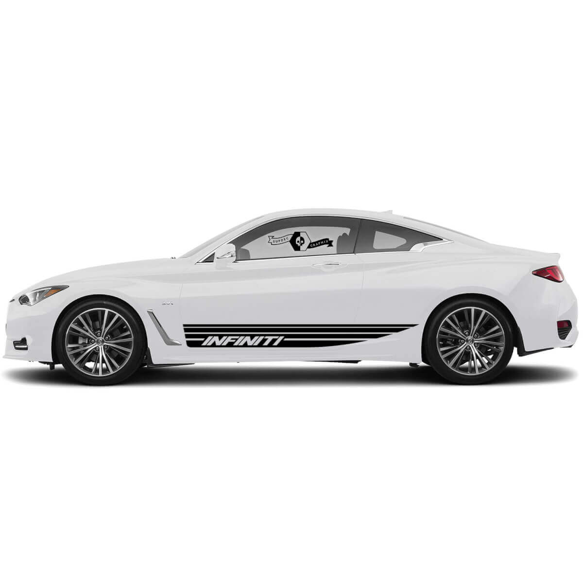 Onderste Deel Carrosseriestrook Zijdecal Perspectiefsticker Deurstrook voor INFINITI Q50 Q60
