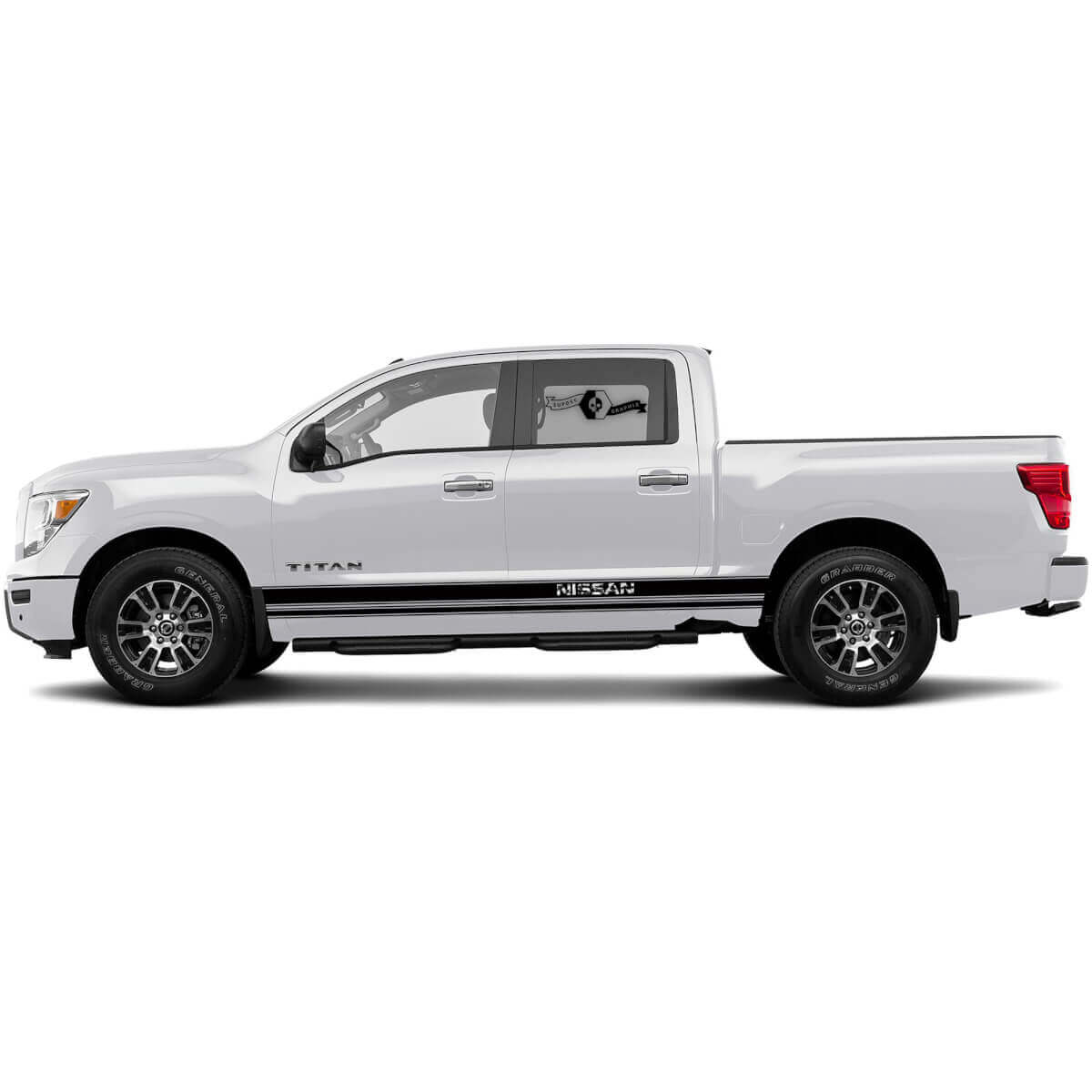 Rechte Lijnen Zijrooster Paneel Vinyl Decal Sticker Kit Voor Nissan Titan