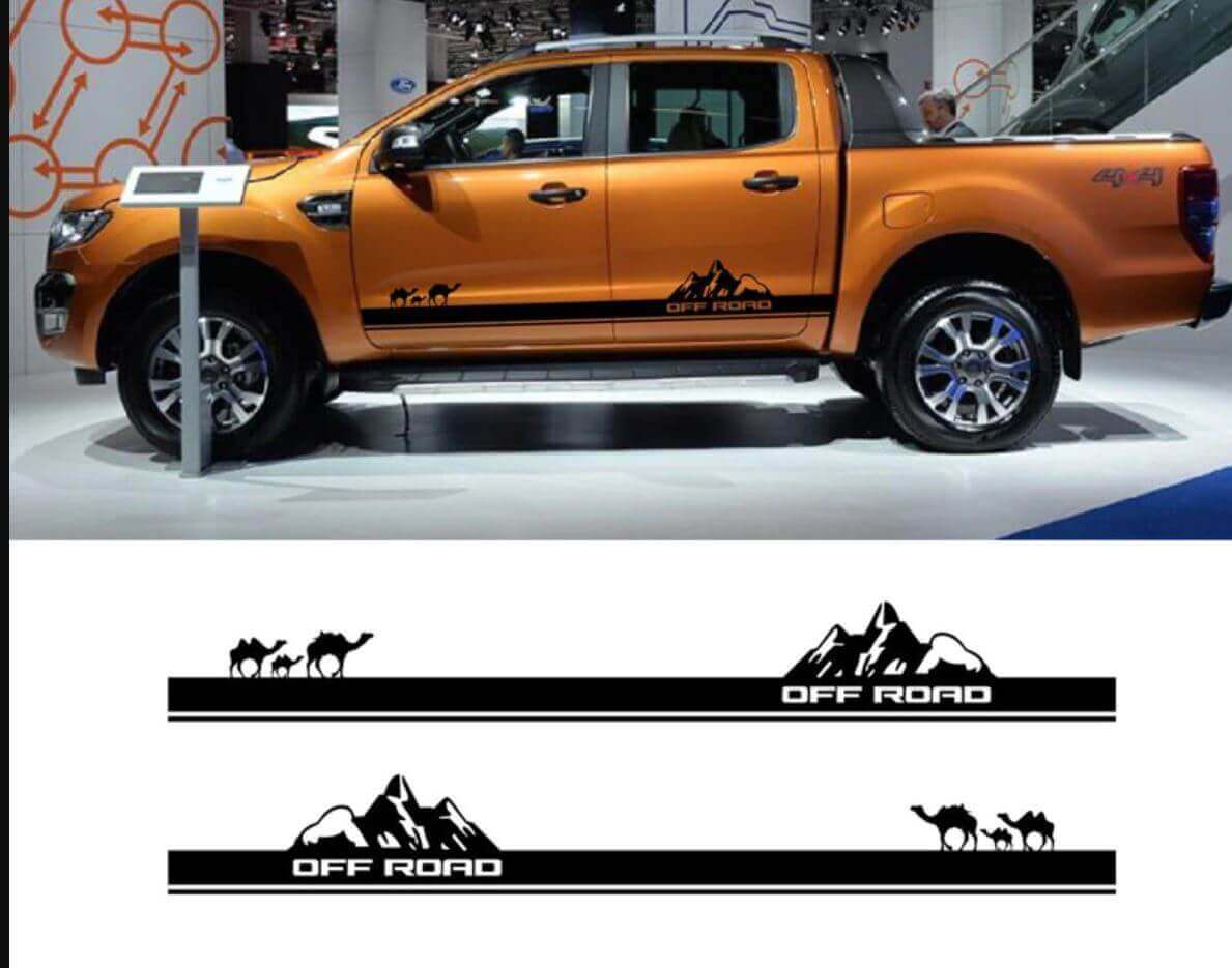 TRD off road Bergen Deuren Sahara woestijn Zij Vinyl Stickers Decal passen op Toyota Tacoma Tundra alle jaren
