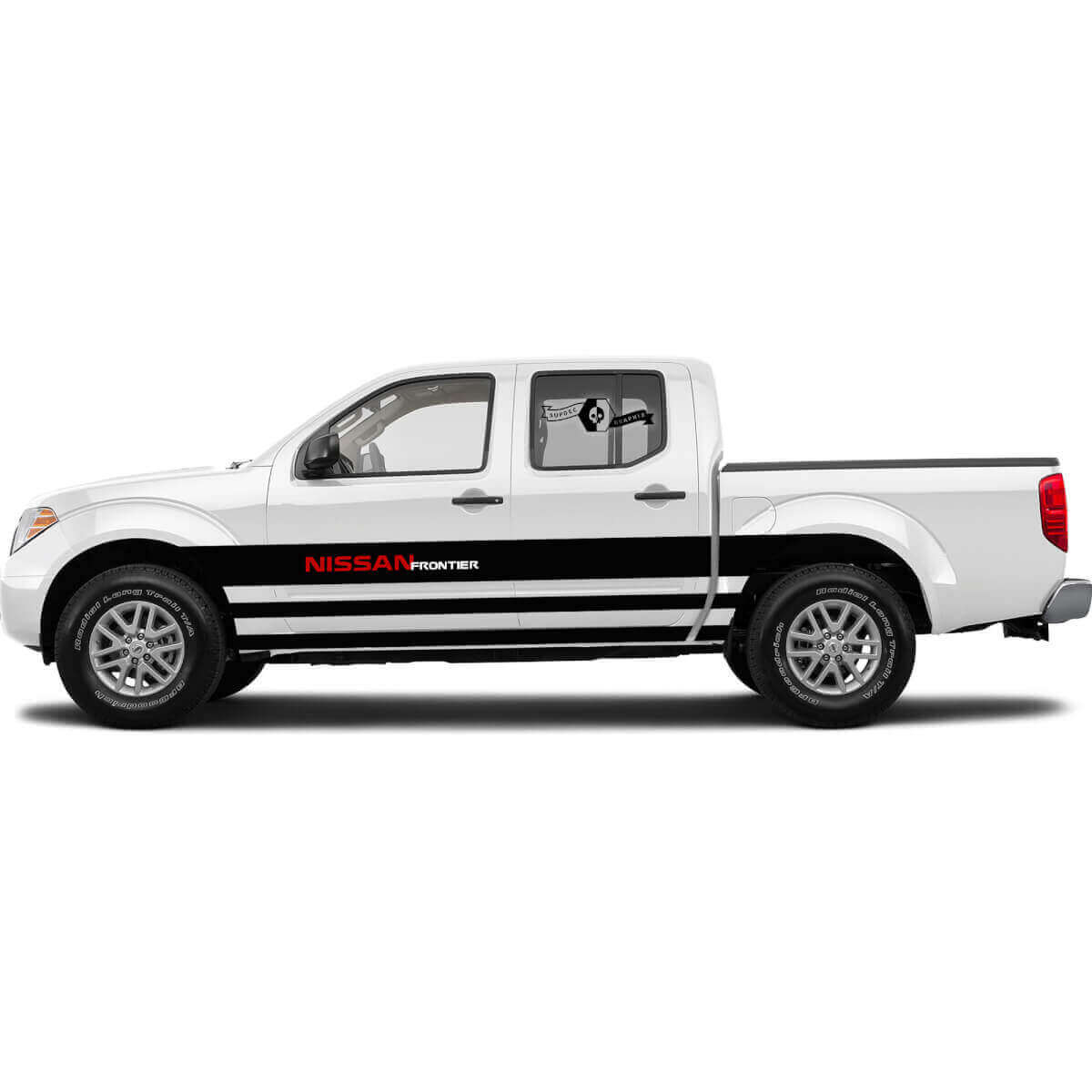 Rechte Lijnen Dorpel Deur Zijde Vinyl Decal Sticker Voor Nissan Frontier Titan