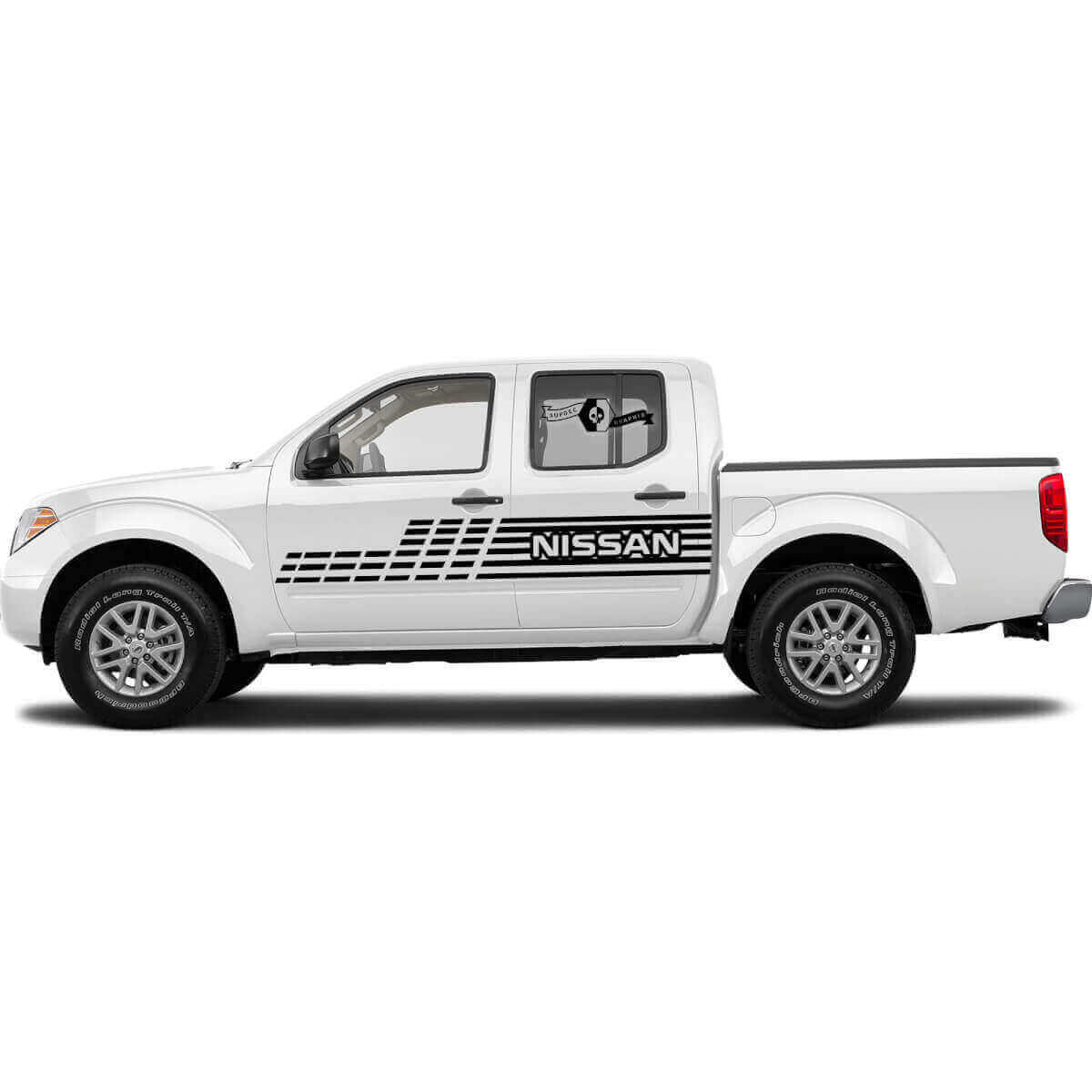 Ruitvormige Strepen Zij Vinyl Decal Kit Voor Nissan Titan Frontier
