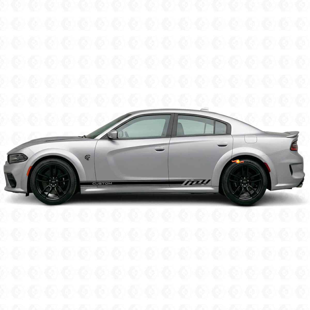 Racing Custom Zijstrepen Vinyl Sticker voor Dodge Charger Electric