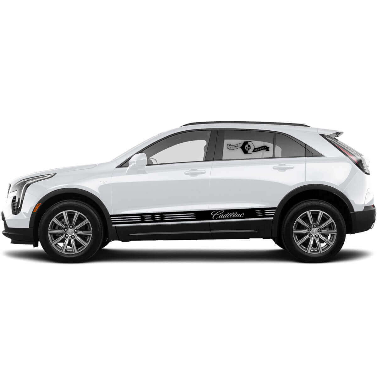 Nieuwe Decal Rocker Panel Sticker Horizontale Lijnen Vinyl Streep voor Cadillac XT4 2