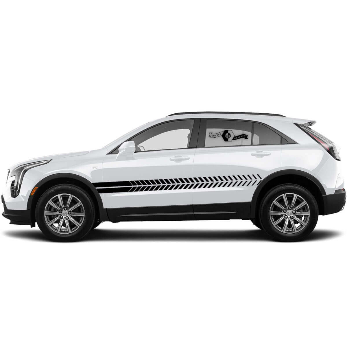 2 Nieuwe Decal Deurstijllijnen Stickerlijnen Streep voor Cadillac XT4
