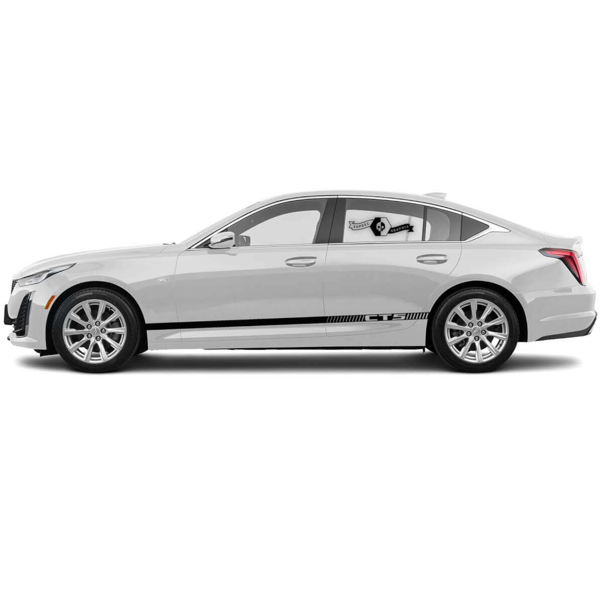 2 Nieuwe Decal Sticker Stijlvolle Bovenste Deur Accent Zijkant vinyl Decal voor Cadillac CT5
