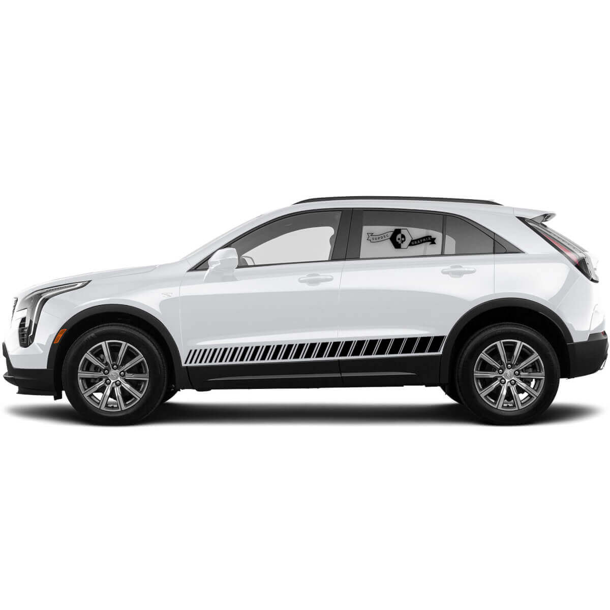 2 Nieuwe Decal Rocker Panel Sticker Lines Split Lines Classic Stripe voor Cadillac XT4
