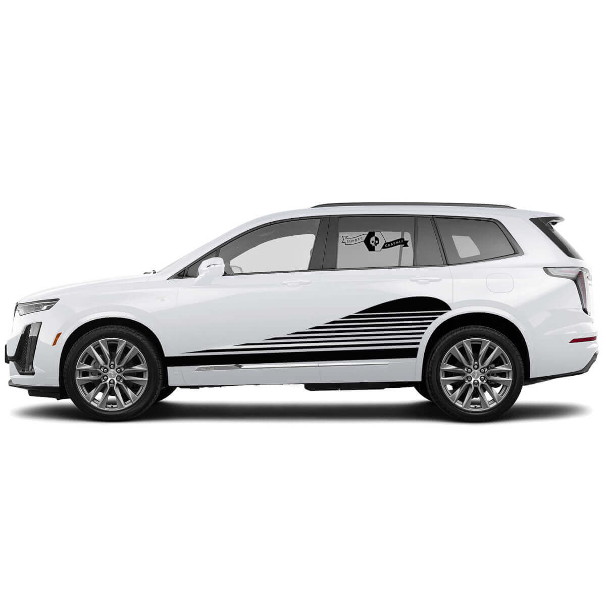 2 Nieuwe Decal Rocker Panel Classic Sticker Uitbreidingslijnen Sprobe Streep voor Cadillac XT6
