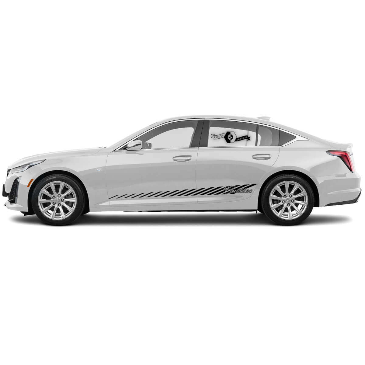 2 Nieuwe Decal Sticker Stijlvolle Rocker Panel Accent Zijvinylsticker voor Cadillac CT5
