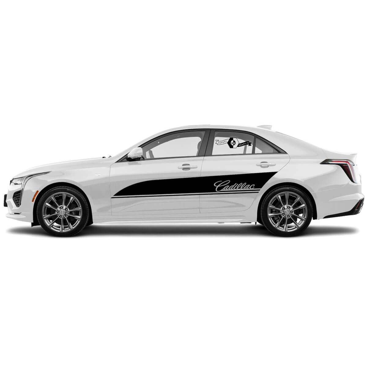 2 Nieuwe Decal Sticker Stijlvolle Deuren Accent Twee Trimlijnen Wrap vinyl Decal voor Cadillac CT4
