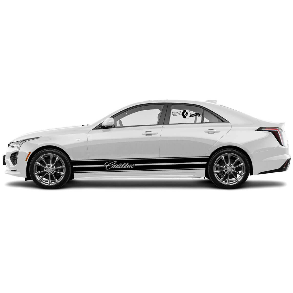 2 Nieuwe Decal Sticker Stijlvolle Deuren Accent Gespleten Streep vinyl Decal voor Cadillac CT4
