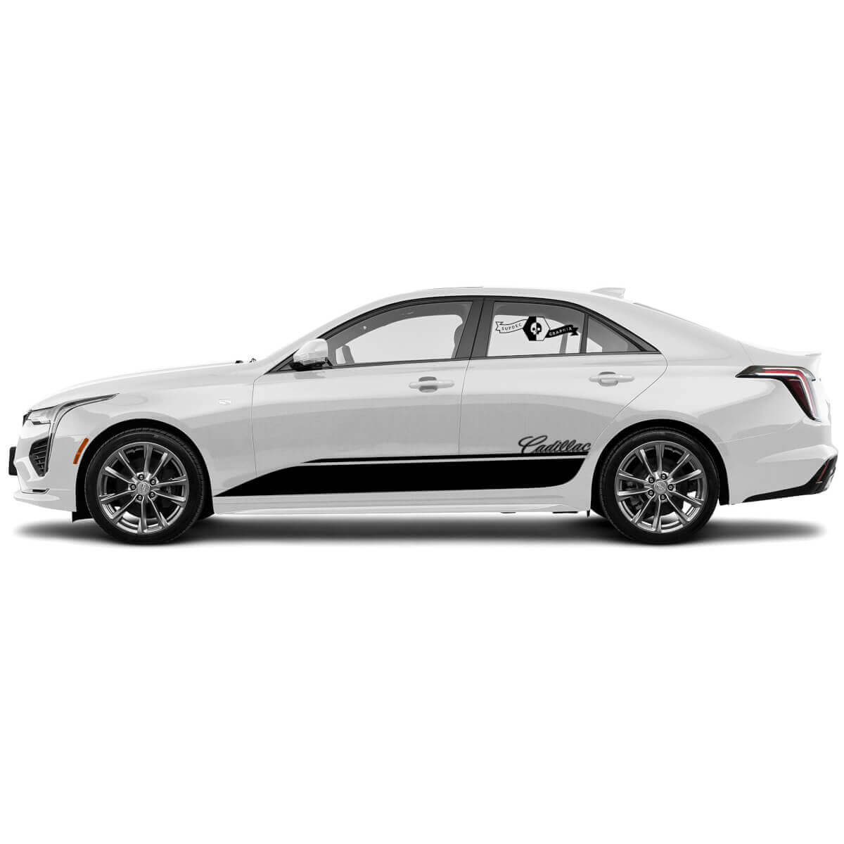 2 Nieuwe Decal Sticker Stijlvolle Deuren Accent Rocker Panel Trim Lines Side Wrap vinyl Decal voor Cadillac CT4
