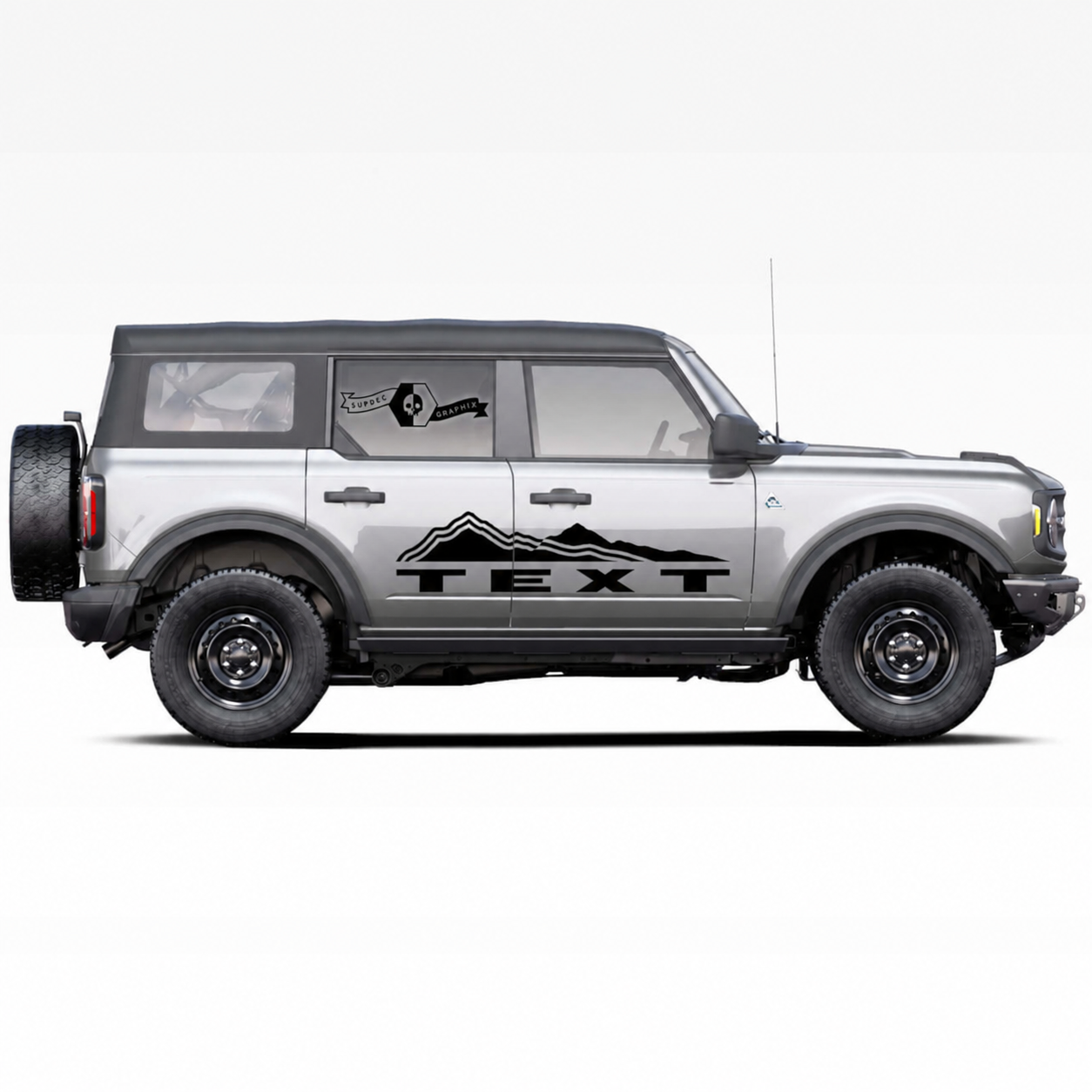 Aangepaste Tekst Bergen Zijkant Decals Stickers Set voor Musclecar horse 2021