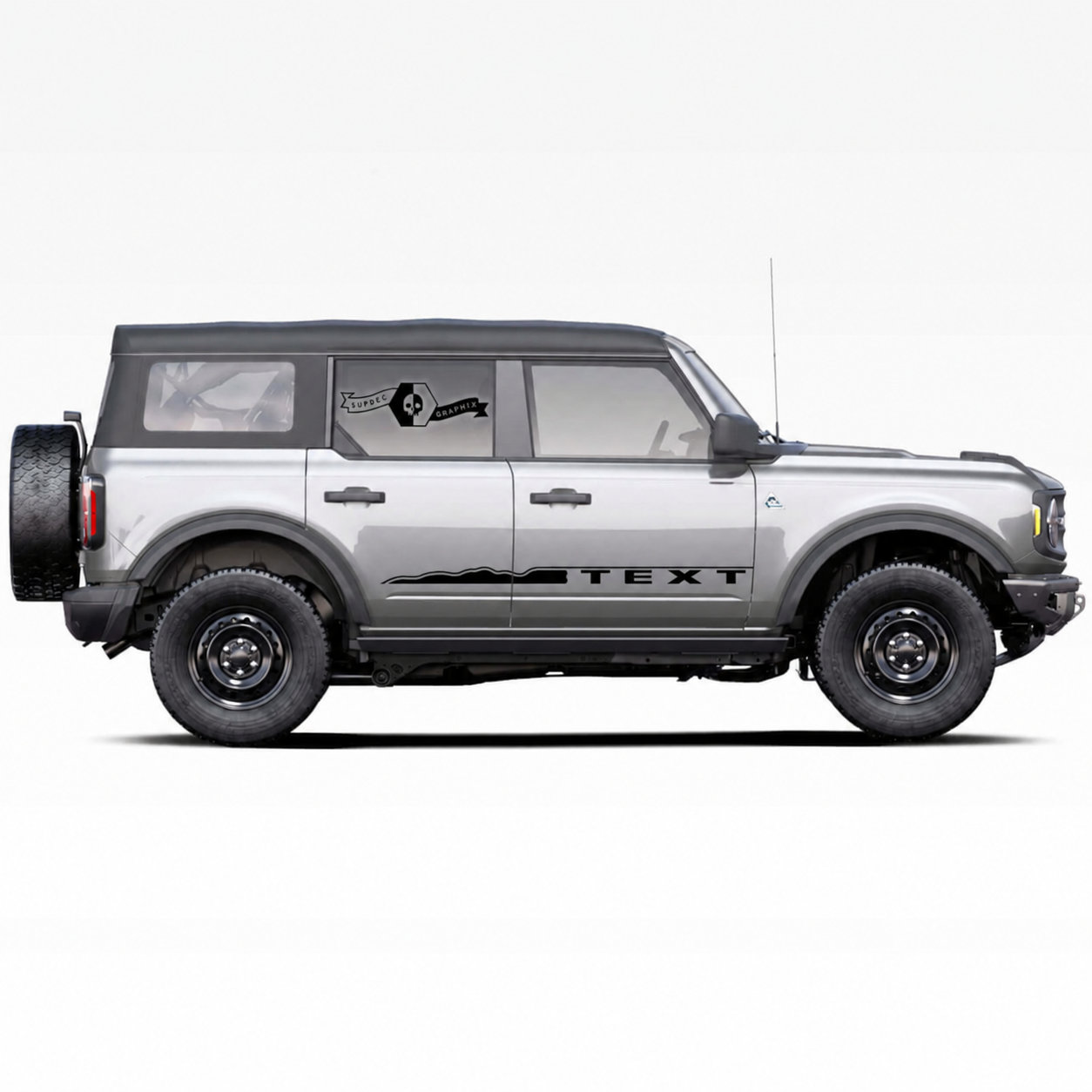 Custom Text Hills Logo Zijdecal Stickers Set voor Musclecar horse 2021