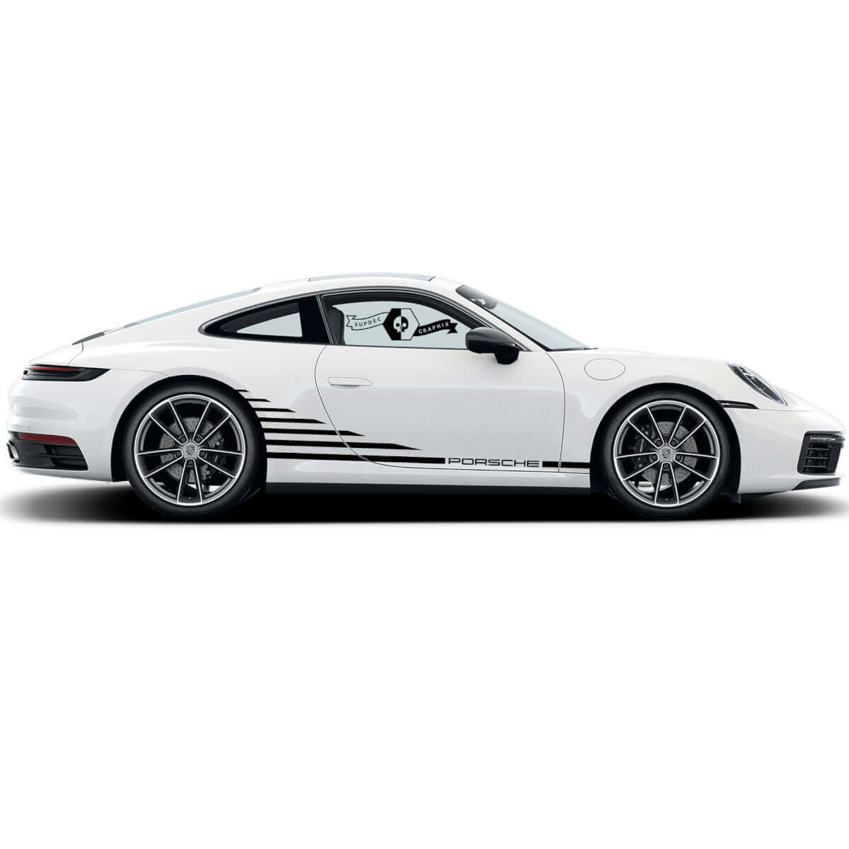 Carrera Stijl Zijstrepen Vinyl Decal Kit voor Porsche 911