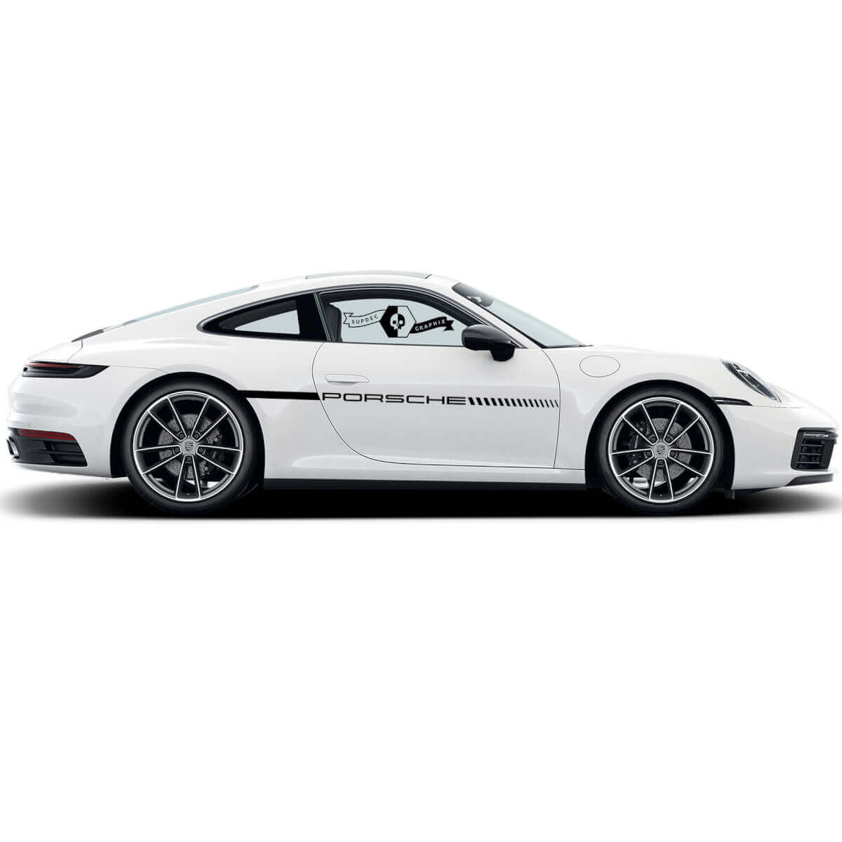Porsche 911 Carrera Classic Zijstrepen Boven Deuren Kit Decal Sticker
