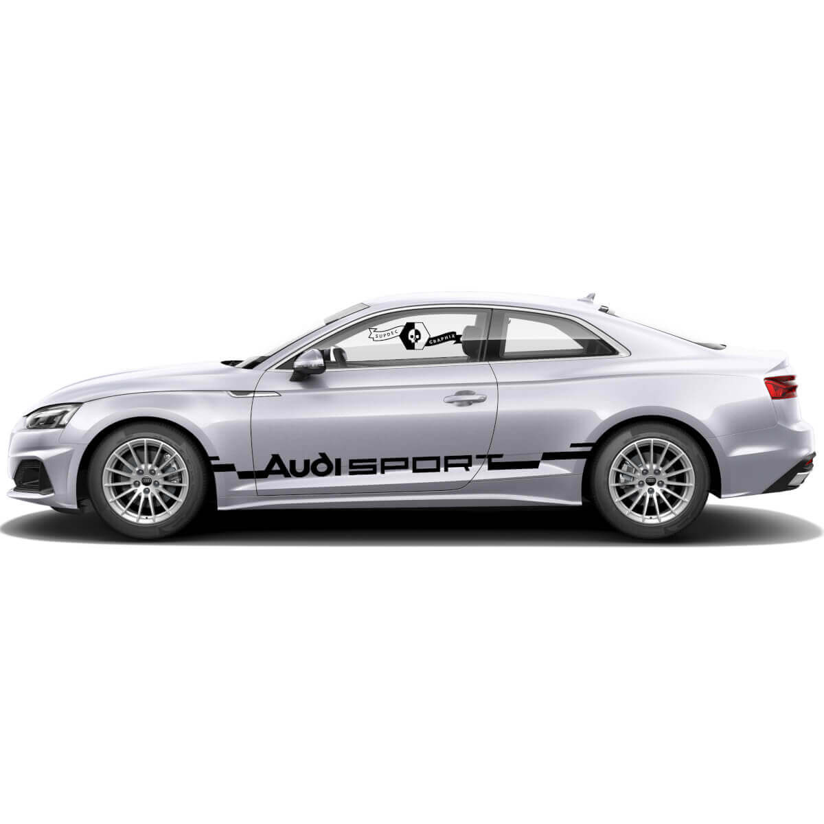 Paar Audi Sport A5 auto styling vinyl zijrok auto sticker Racing streep sticker voor Audi
