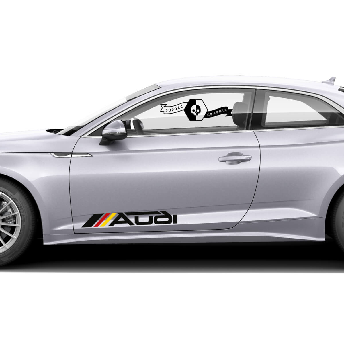 2 Racen Audi Sport Auto Sticker Decal vinyl Kleur
