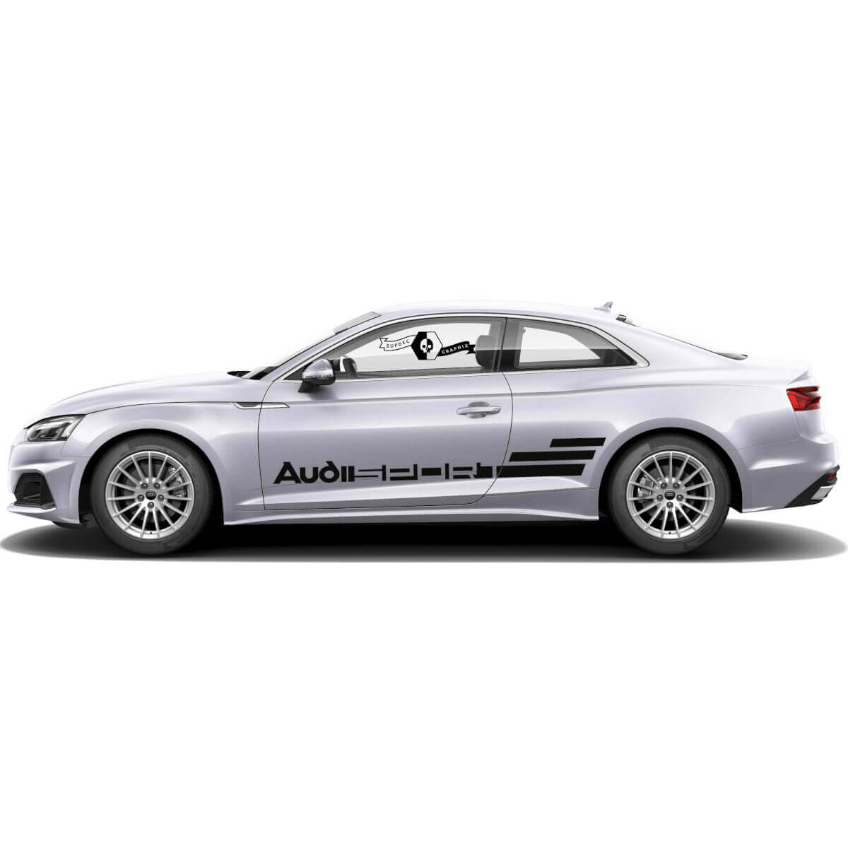 2 Audi Sport A5 auto styling vinyl auto zijrok auto sticker Racing streep WRAP sticker voor Audi

