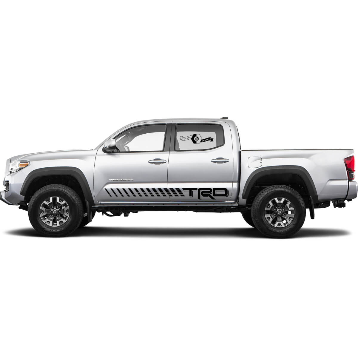 2 stickerset voor Toyota Trd Tacoma Stripe Rocker Panel Decal Sticker Grafische deuren
