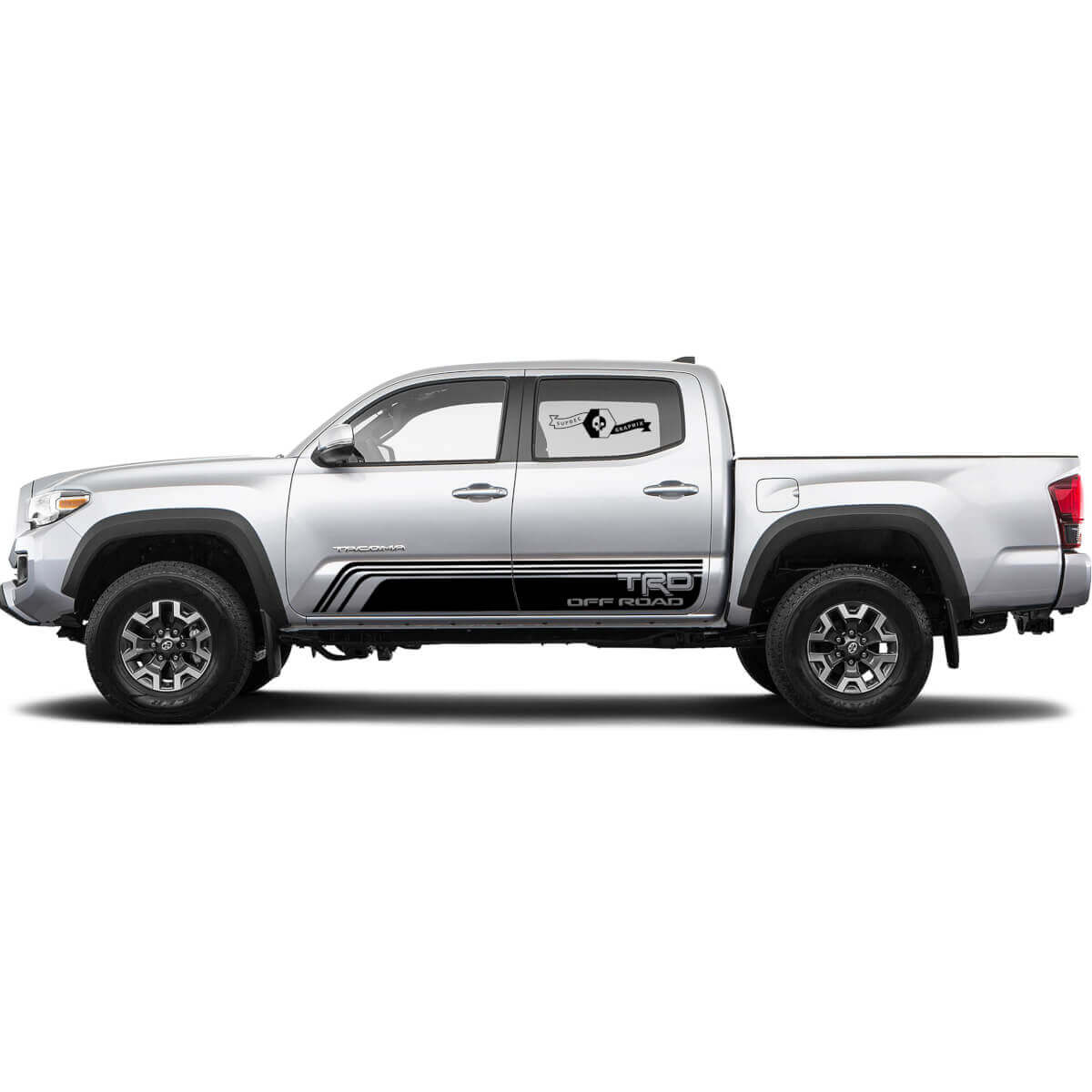 2 Voor Toyota Trd Off Road Sleuflijnen Tacoma Streep Deuren Rocker Panel Sticker Grafisch Nieuw

