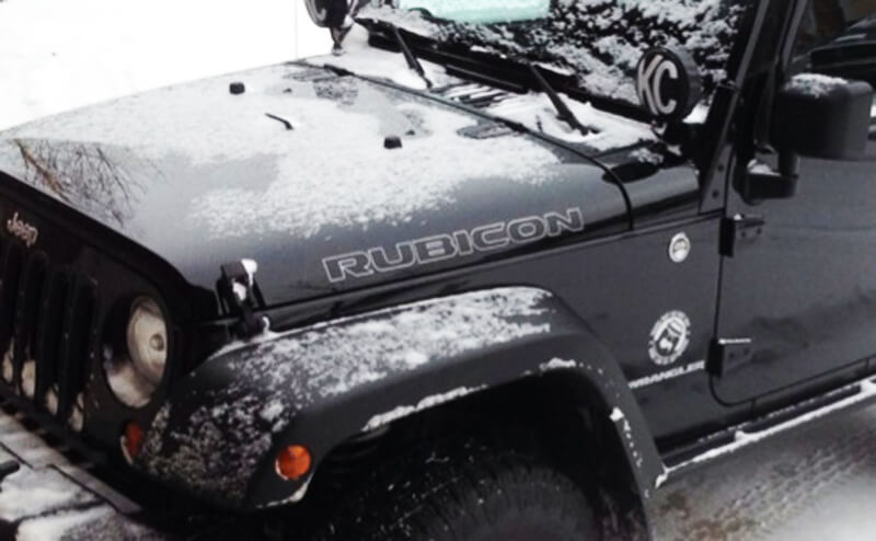 2 Jeep Rubicon Hood Alle kleuren CJ TJ YJ JK XJ cricut Vinyl Stick