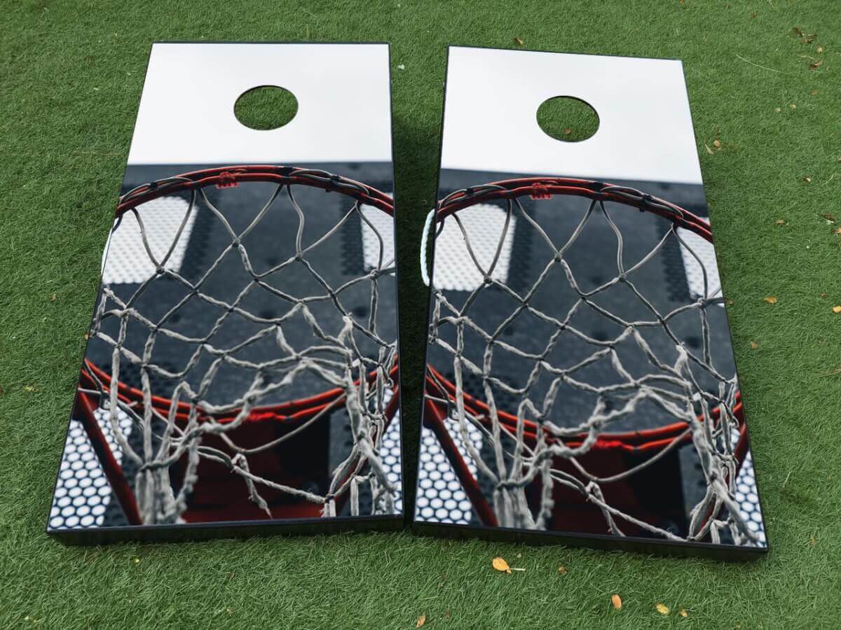 Basketbalring Cornhole Bord Vinyl Wrap Sticker Kit