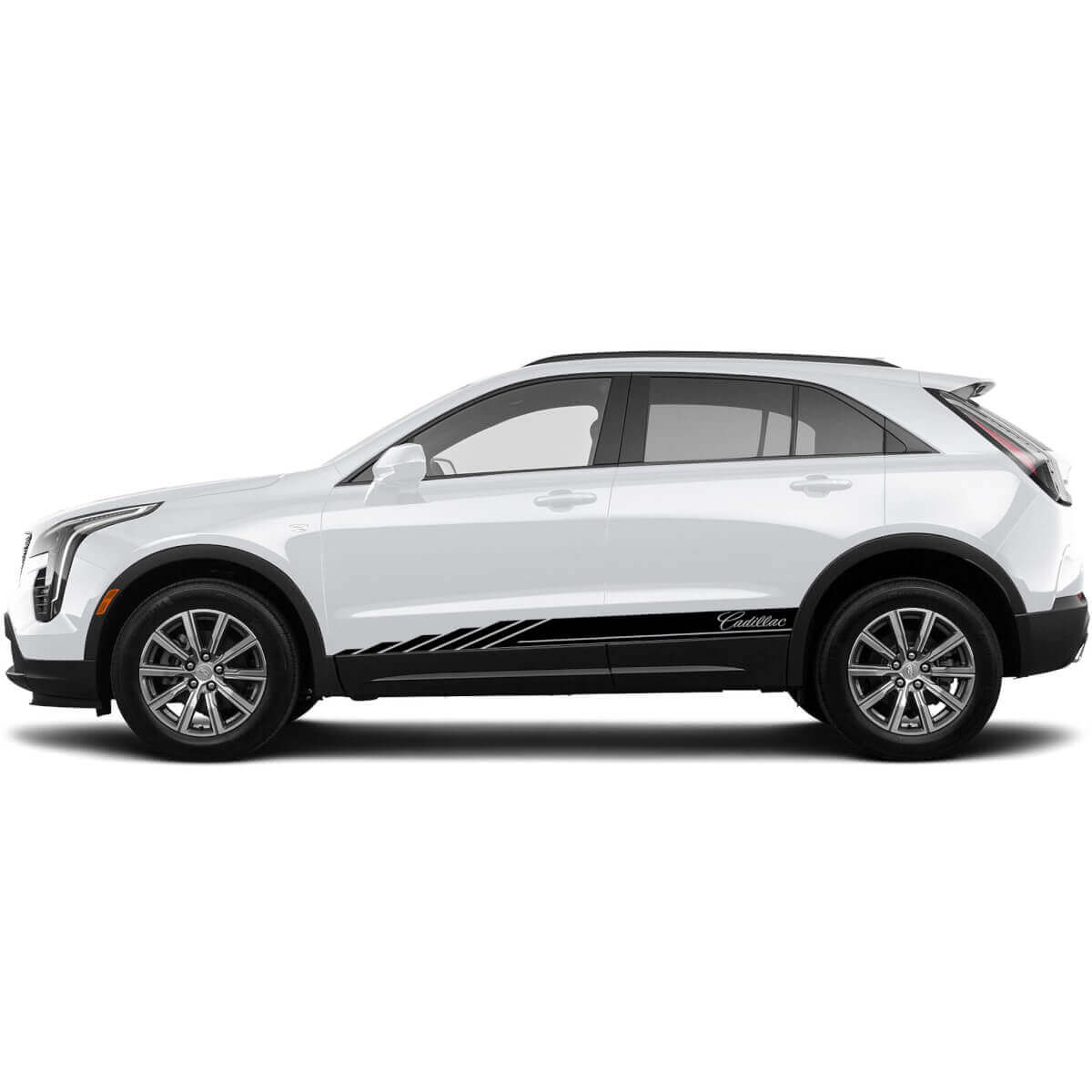 2 Nieuwe Decal Rocker Panel Sticker Lines Stripe voor Cadillac XT4 Stage
